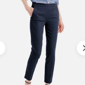 J. CREW Martie crop pants navy EUC slim leg straight ankle slacks